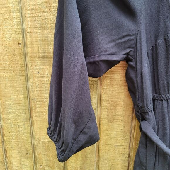 Ava & Viv Black Flounce Above The Knee Ballon Sleeve Dress Womens Size 2X - Picture 5 of 11
